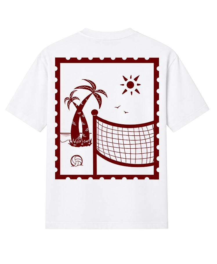 Volleyball T-shirt (Burgundy)
