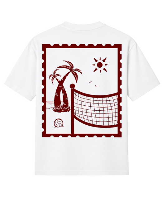 Volleyball T-shirt (Burgundy)
