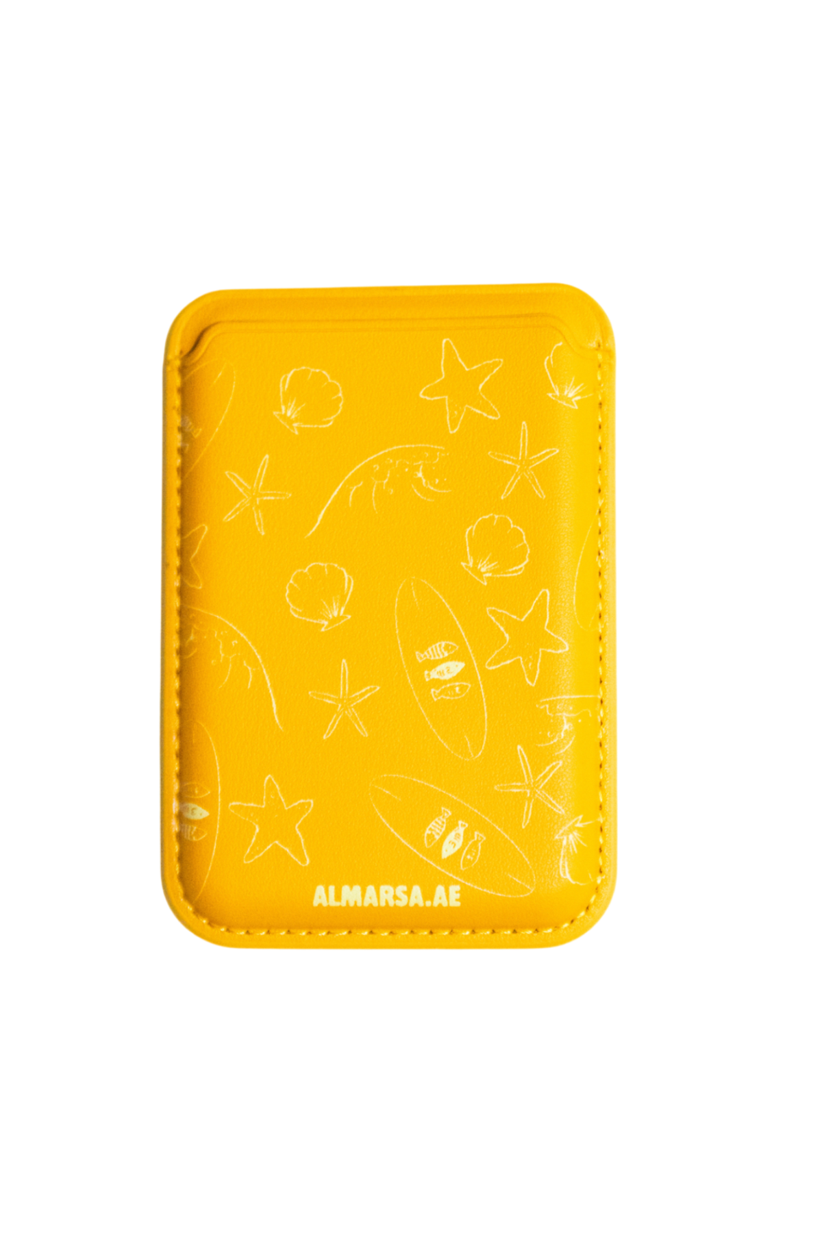 Ocean Doodles Mag-Safe Wallet (Orange)