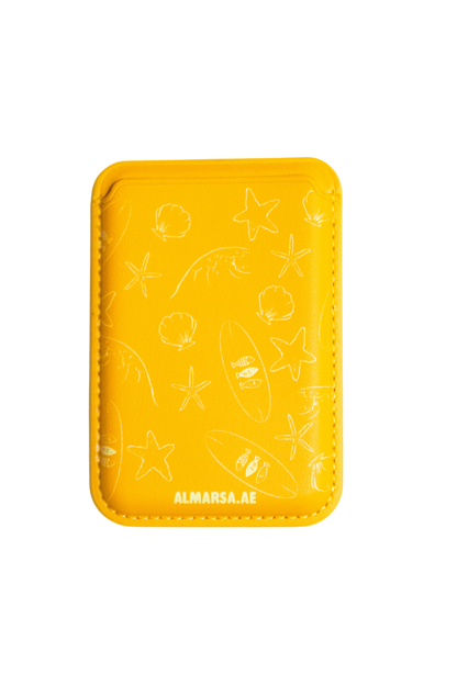 Ocean Doodles Mag-Safe Wallet (Orange)