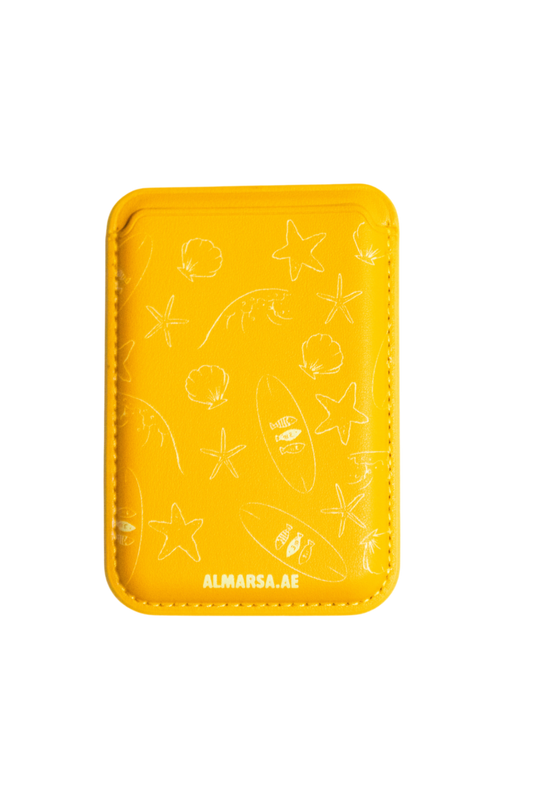 Ocean Doodles Mag-Safe Wallet (Orange)