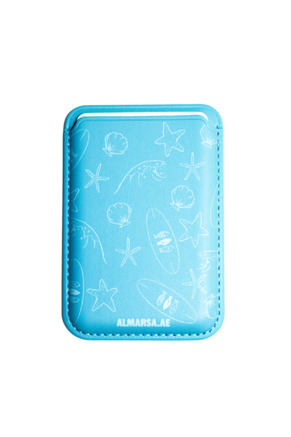 Ocean Doodles Mag-Safe Wallet (Blue)