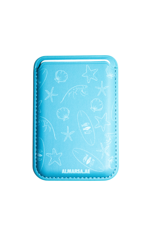 Ocean Doodles Mag-Safe Wallet (Blue)