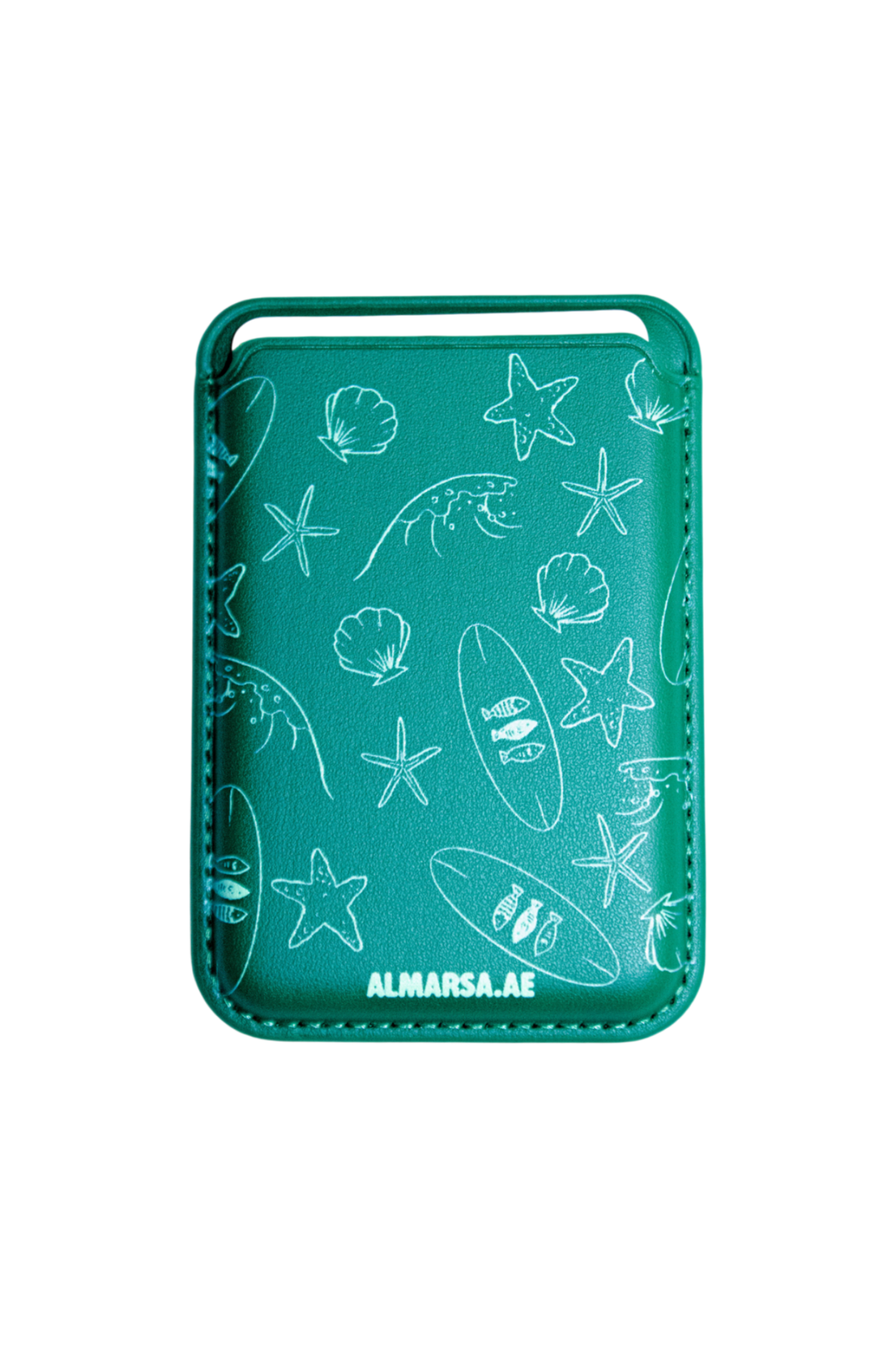 Ocean Doodles Mag-Safe Wallet (Green)