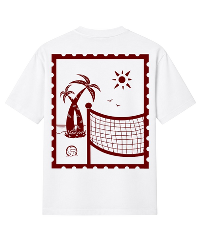 Volleyball T-shirt (Burgundy)